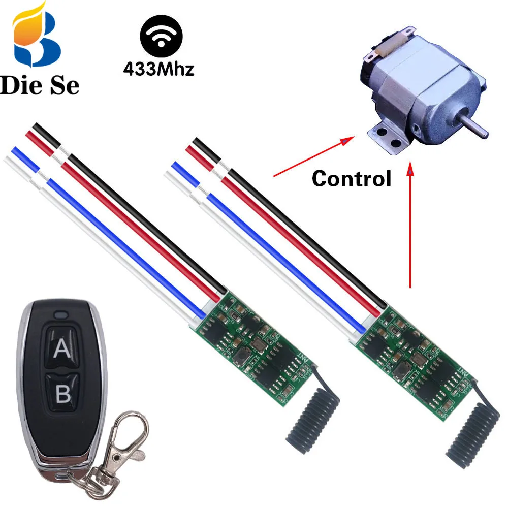 Mini Universal Remote Control 12V Motor Relay Module 3.6V 6V 18V Receiver and Transmitter for Forward Reverse DIY | Электроника