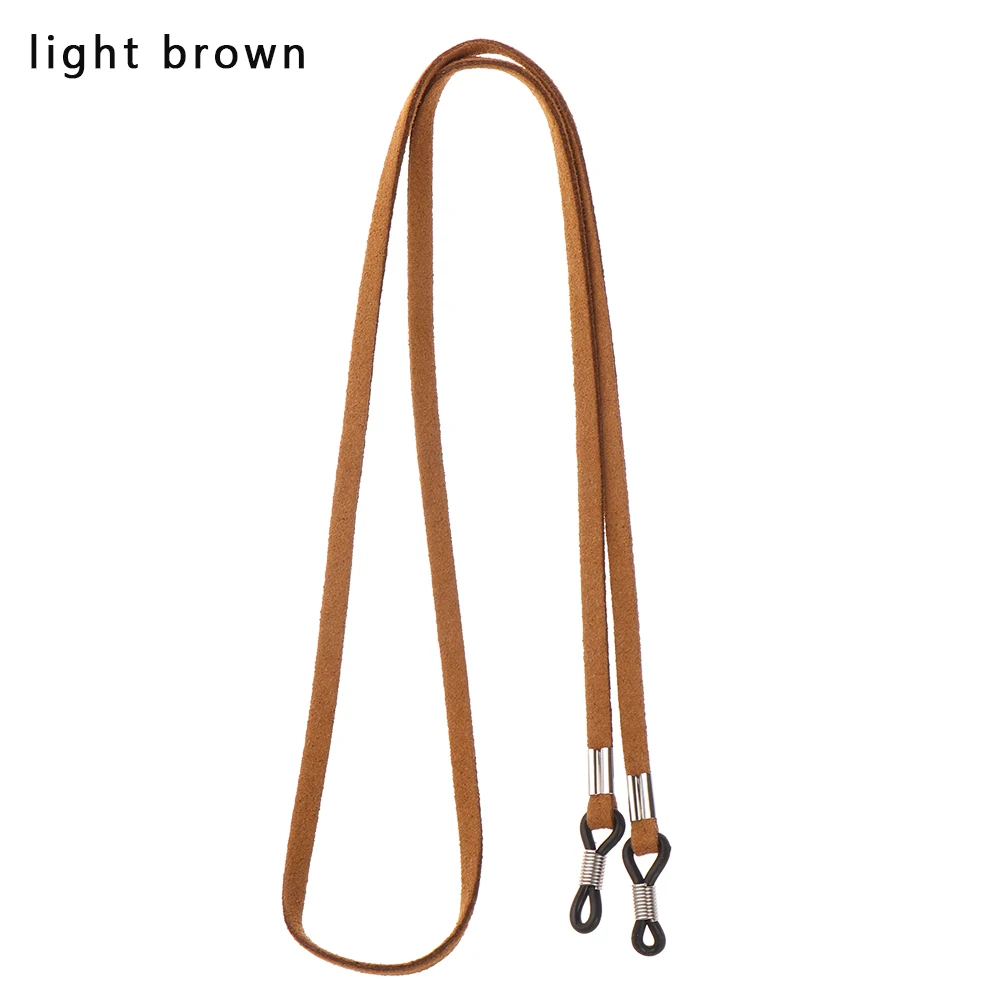 light brown 1 шт. модная практичная высокая эластичность цепочка для очков для чтения женские и мужские очки ожерелье ремешок для солнцезащитных очков кожаный шнур держатель - Цвет: light brown