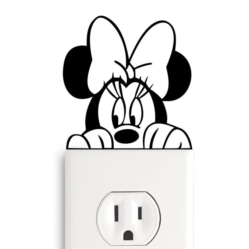 cartoon mickey minnie mouse switch stickers for kids rooms home decor disney wall decals vinyl mural art diy wallpaper wall stickers,self adhesive wall stickers,vinyl stickers,vinyl wall stickers,self adhesive stickers
