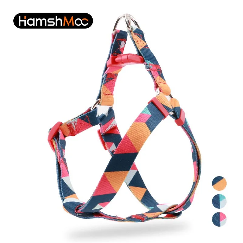 Hamshmoc Adjustable Nylon Dog Harness Strap Step In Safety Pet Walking