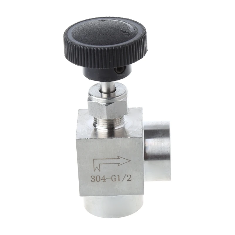 1/2" BSP Equal Female Thread 304 Stainless Steel Flow Control Shut Off Needle Valve