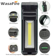 Портативный USB Перезаряжаемый рабочий свет складной фонарик светодиодный походный фонарик Палатка Фонарь инспекционная лампа с магнитным и крючком