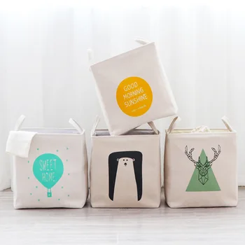 

wind home cotton and linen art dirty clothes bucket clothing storage basket foldable storage box laundry basket large storage