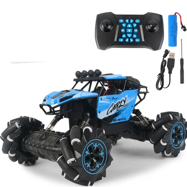 1/16 Rc автомобиль 2,4 ghz 4wd новая технология Rc автомобиль внедорожный музыкальный пульт дистанционного управления автомобиль трюк дрейф скалолазание автомобиль игрушки для детей Подарки - Цвет: Blue without box