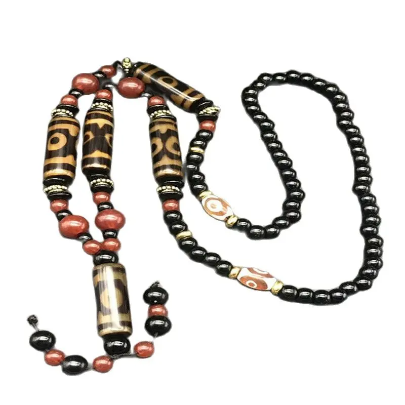 

Tibet King Kong 369 Eyes Old Agate dZi Necklace Pendant
