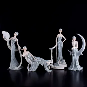 

Modern resin girl sculpture decoration home decoration family living room creative character statue decoration wedding gift