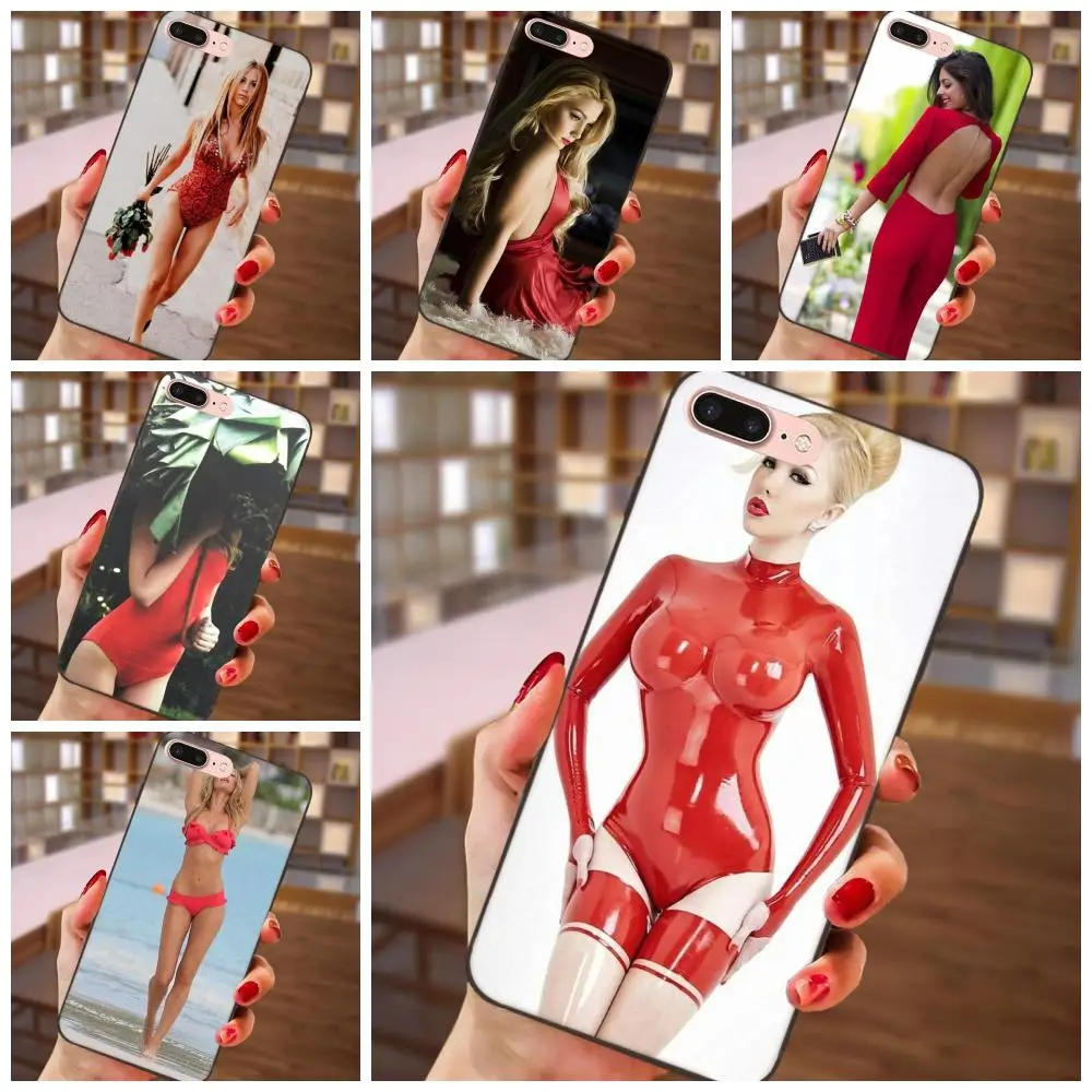 Сексуальное Красное Бикини для девушек с попой samsung Galaxy A3 A5 A6 A6s A7 A8 A9 Star Plus 2016 2017 2018