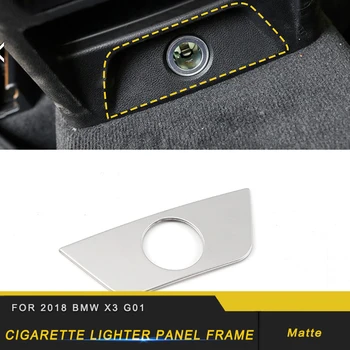 

For 2018 BMW X3 G01 Stainless steel rear Cigarette Lighter Panel Cover Trim Bezel Garnish Molding Decoration Car Styling