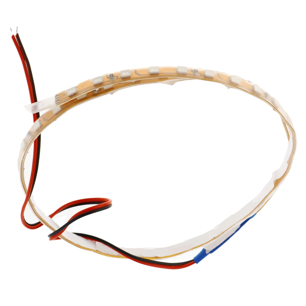 Multi-Color LED Motorcycle Ground Strip Light Kit w/Wire Blue & Red