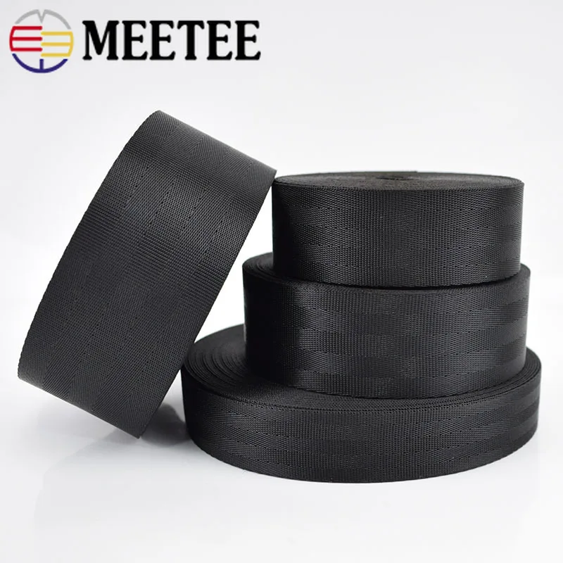 Meetee 10 метров 25-50 мм полиэфирная нейлоновая тесьма DIY Ручная Детская безопасность рюкзак для сиденья ПЭТ ремень-лента материал ремесла RD003