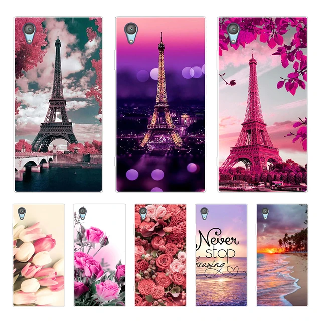 Phone Case For Sony Xperia Xa Xa1 Ultra Plus Soft Silicone Tpu Fashion Flower Painted Back Cover For Sony Xperia Xz Premium Case