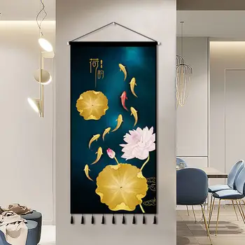 Arazzo decorazione pittura soggiorno ingresso portico nuovo sfondo cinese decorazione della parete del panno appeso decorazione della parete del panno