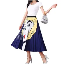 Новые модные женские плиссированные юбки с высокой талией Осень Зима миди юбки женские s эластичная талия A Line Длинные юбки для женщин Rok