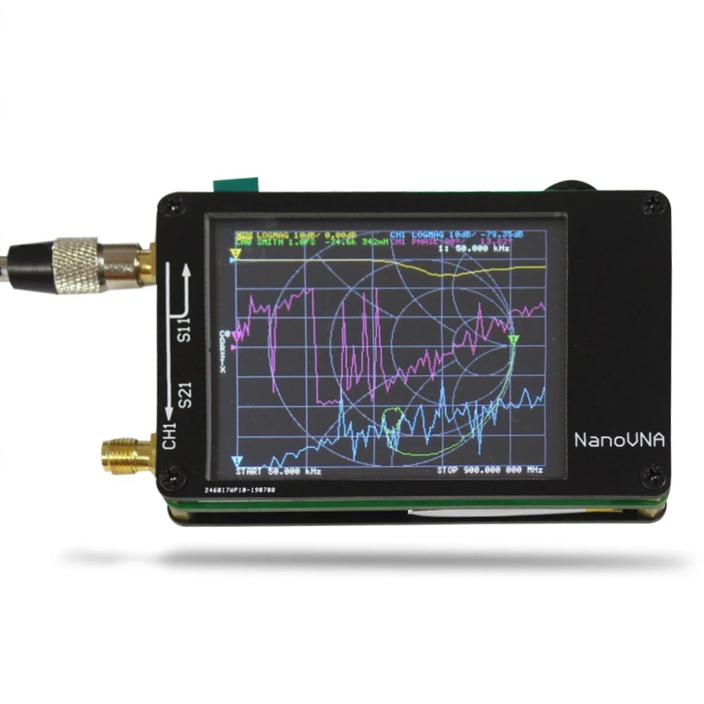 

New Handheld 50KHz-900MHz Vector Network Analyzer Digital Touching Screen Shortwave MF HF VHF UHF Antenna Analyzer Standing Wave