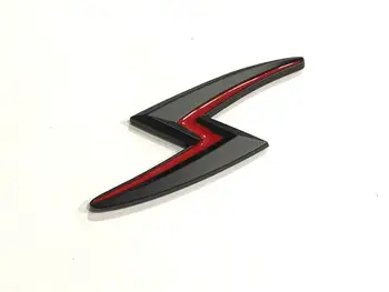 

Lightning Metal Sticker Paste Car Auto Vehicle Leaf Plate Side Logo badge Black Emblem General purpose model