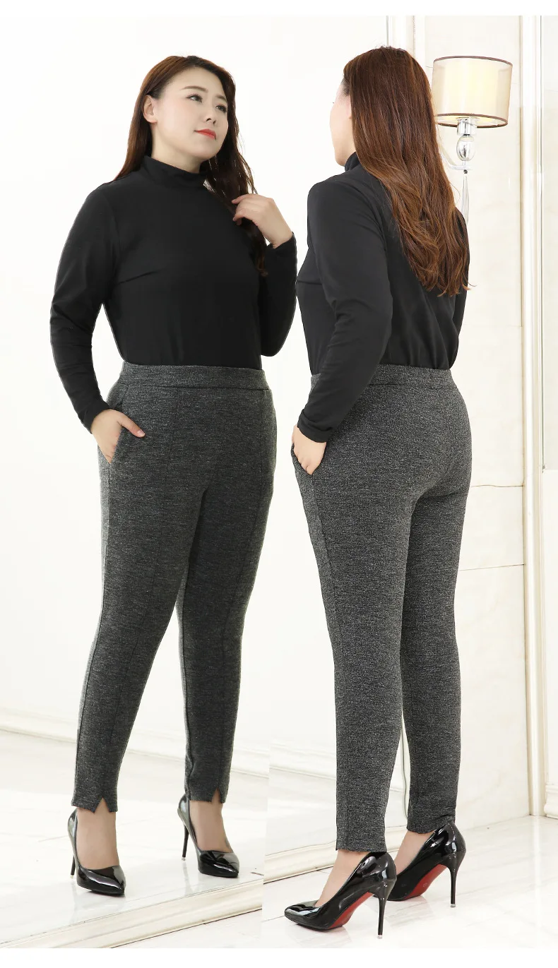 TUHAO, женские штаны, большие размеры, 10XL, 8XL, 6XL, 4XL, женские штаны, Осень-зима, высокая талия, эластичная талия, штаны, свободные, повседневные штаны, WM11