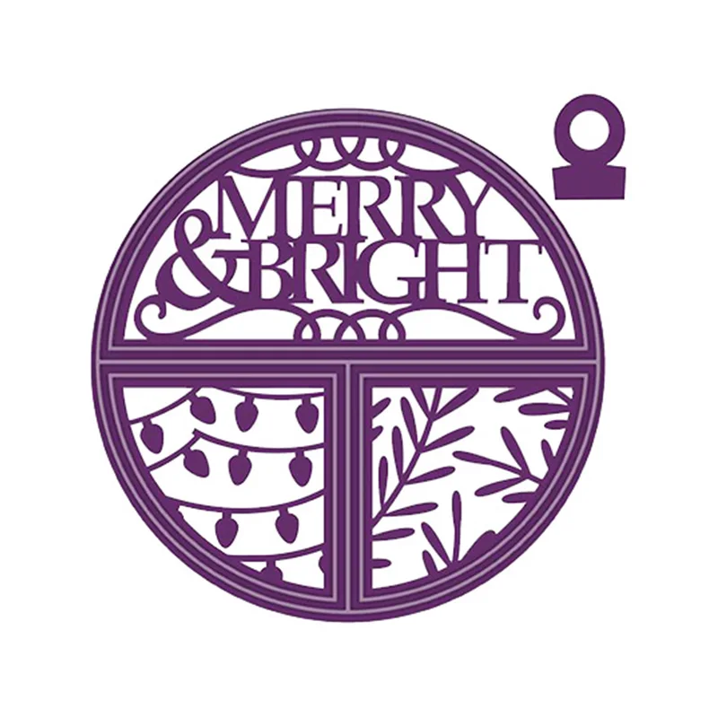 

Merry Christmas Branch Line Round Frame Metal Cutting Dies For DIY Scrapbooking Photo Album Decorative Embossing Cards Die Cut
