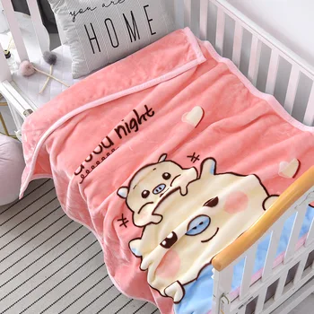 

Children's small blanket cartoon double-layer warm winter adult knee blanket throw b124