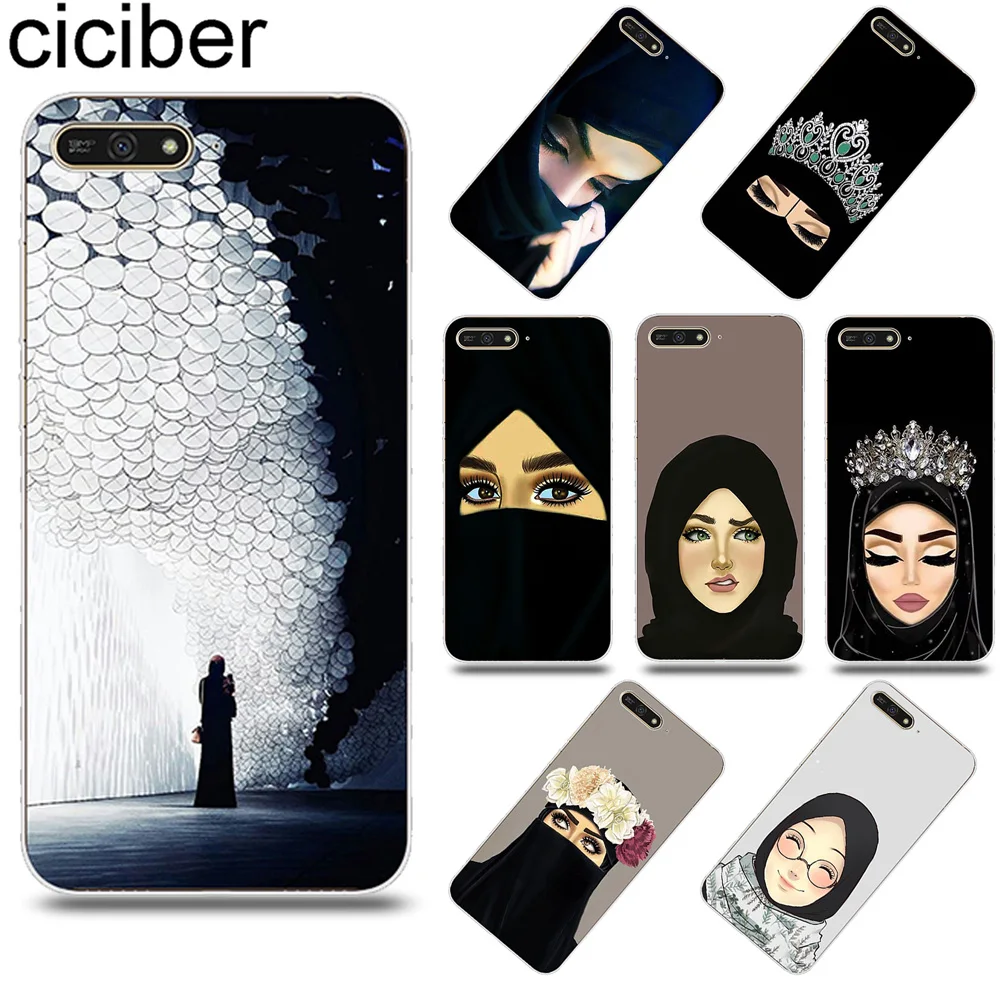 

ciciber Muslim Islamic Gril Cover for Huawei Y9 Y6 Y7 Y5 Y3 Prime Pro 2019 2018 2017 Clear Soft Silicone Phone Case Fundas Coque