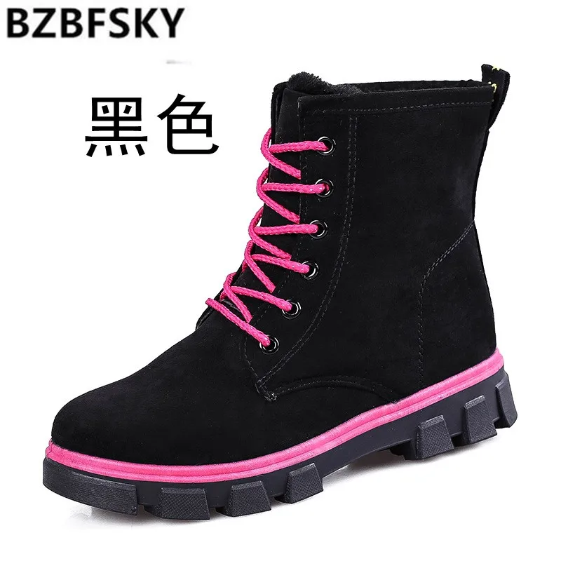 

Snow Boots Women Classic Faux Suede Winter Women Boots Warm Plush Female Ankle Boots Hot Women Shoes Lace-up Shoes Woman