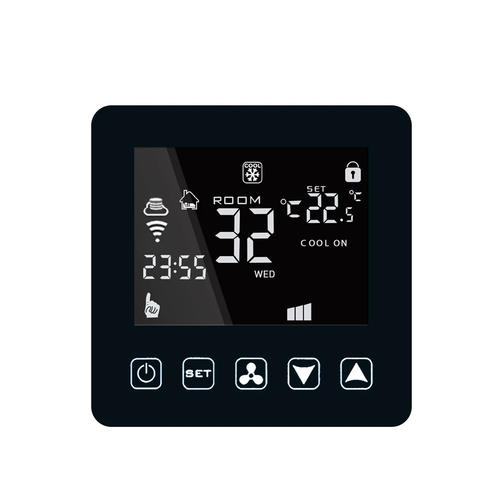

WiFi Touch Scereen Central Air Conditioner Fan Thermostat Digital Programmable Temperature Controller Smart Home Remote Control