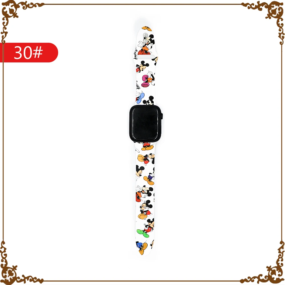 30 Ремешок с цветком для apple watch 5 4 band 44 мм 40 мм correa iwatch band 42 мм 38 мм браслет силиконовый apple watch 3 2 1 Аксессуары для часов - Цвет ремешка: 30
