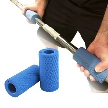 1 Pair Dumbbell Grips Barbell Thick Bar ajustables Handles Kettlebell Fat Grip Weightlifting Support Silicone