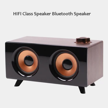 

Desktop Wireless Wooden Bluetooth Speaker Mini Computer Audio HIFI Subwoofer Fever Support TF Card FM Radio for iPhone Android