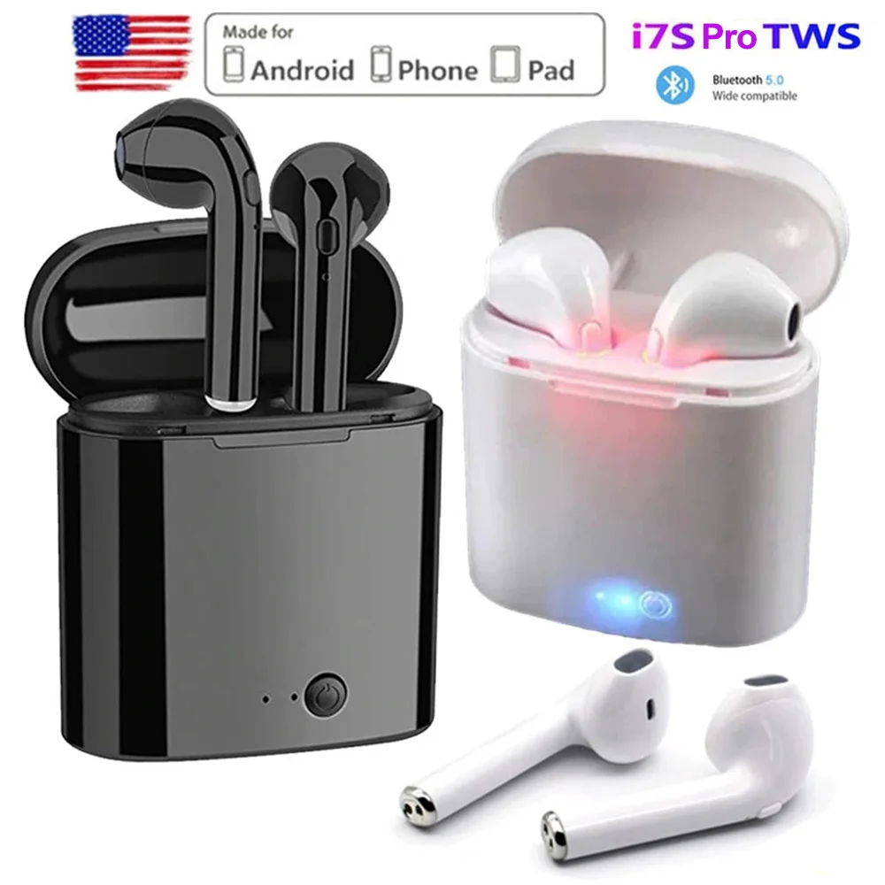 

i7s TWS Pro Wireless Earpiece Bluetooth Earphones Sport Earbuds Headset With Mic For Smart Phone Xiaomi Samsung Huawei iPhone