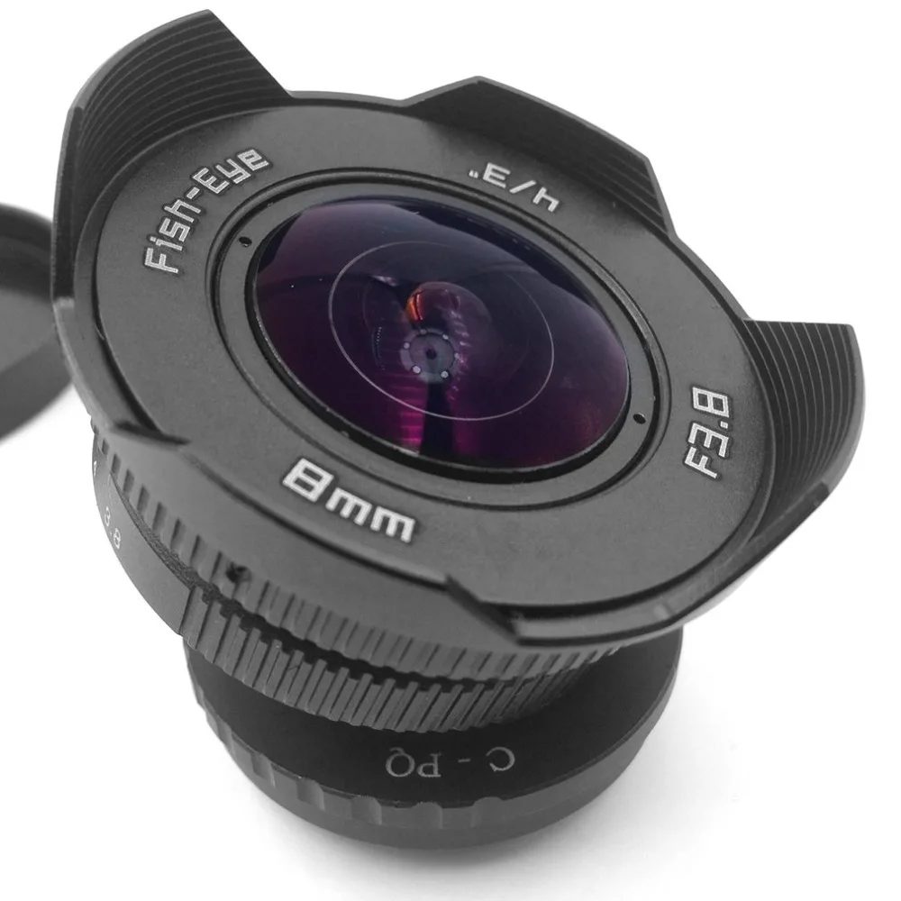 8 мм F3.8 для Micro Four Thirds Mount camera Fish-eye C mount широкоугольный объектив рыбий глаз фокусное расстояние объектив рыбий глаз