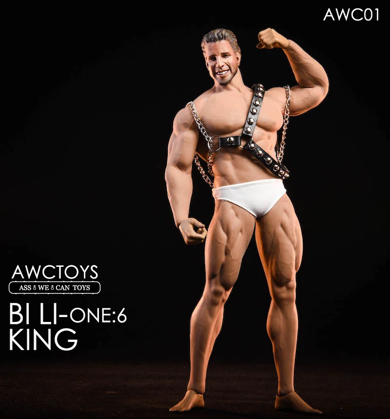 Коллекционные 1/6 весы полный набор AWCTOYS AWC01 Bi Li King Head Набор для лепки и одежды для 1" M35 Muscler Мужской Корпус