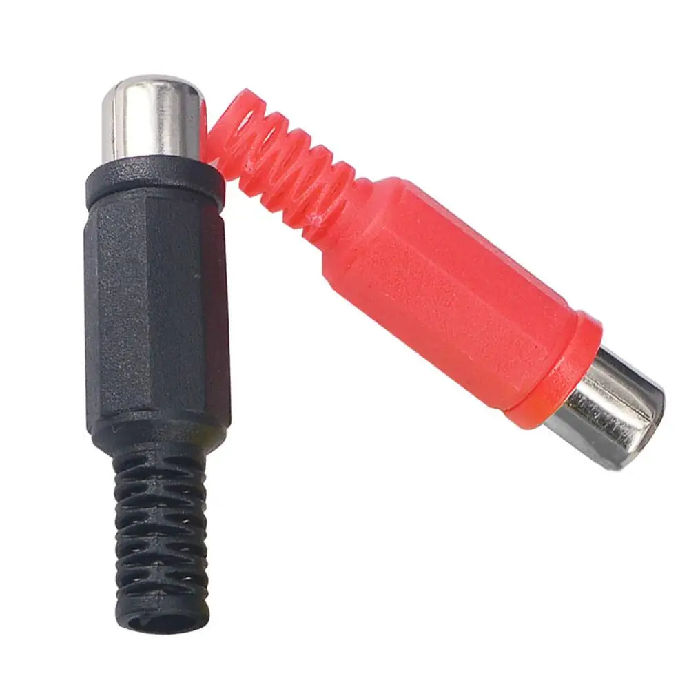 10 шт. припоя RCA Jack Женский аудио видео разъем 2 цвета красный черный|connector optic|connector