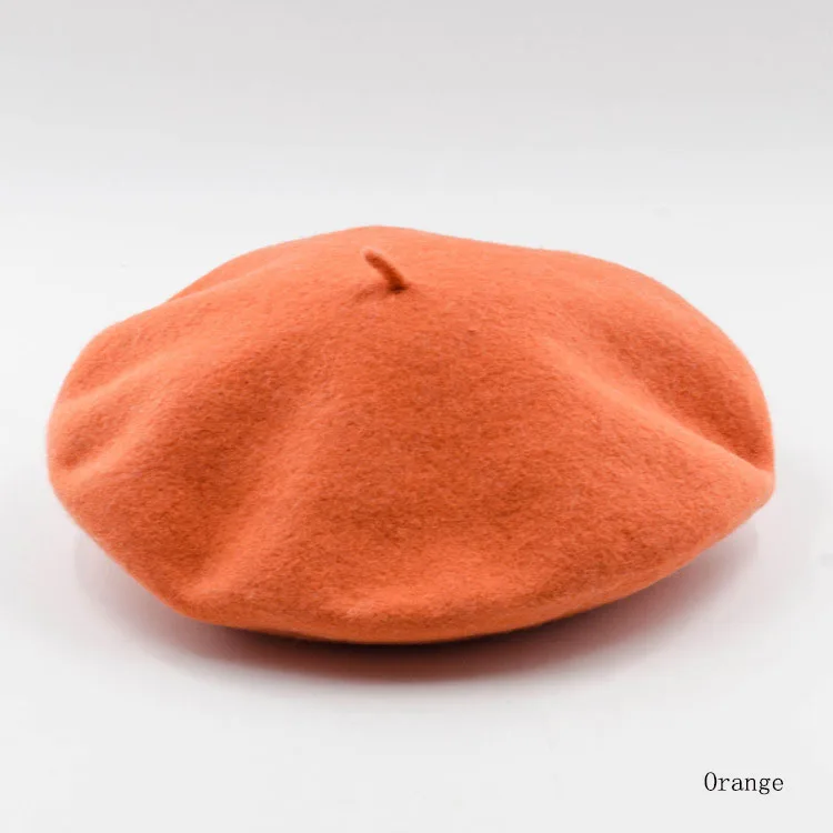 Fashion Autumn Winter Wool Beret Women Ladies Warm Winter Hats Women Solid Color Painter Hat French Bonnet Beanie Ski Cap