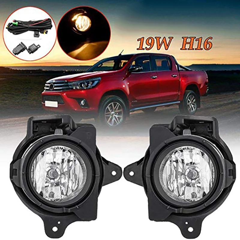 1 пара 12 в автомобильный противотуманный светильник для Toyota Hilux VIGO MK7 2012 2013 с реле жгута