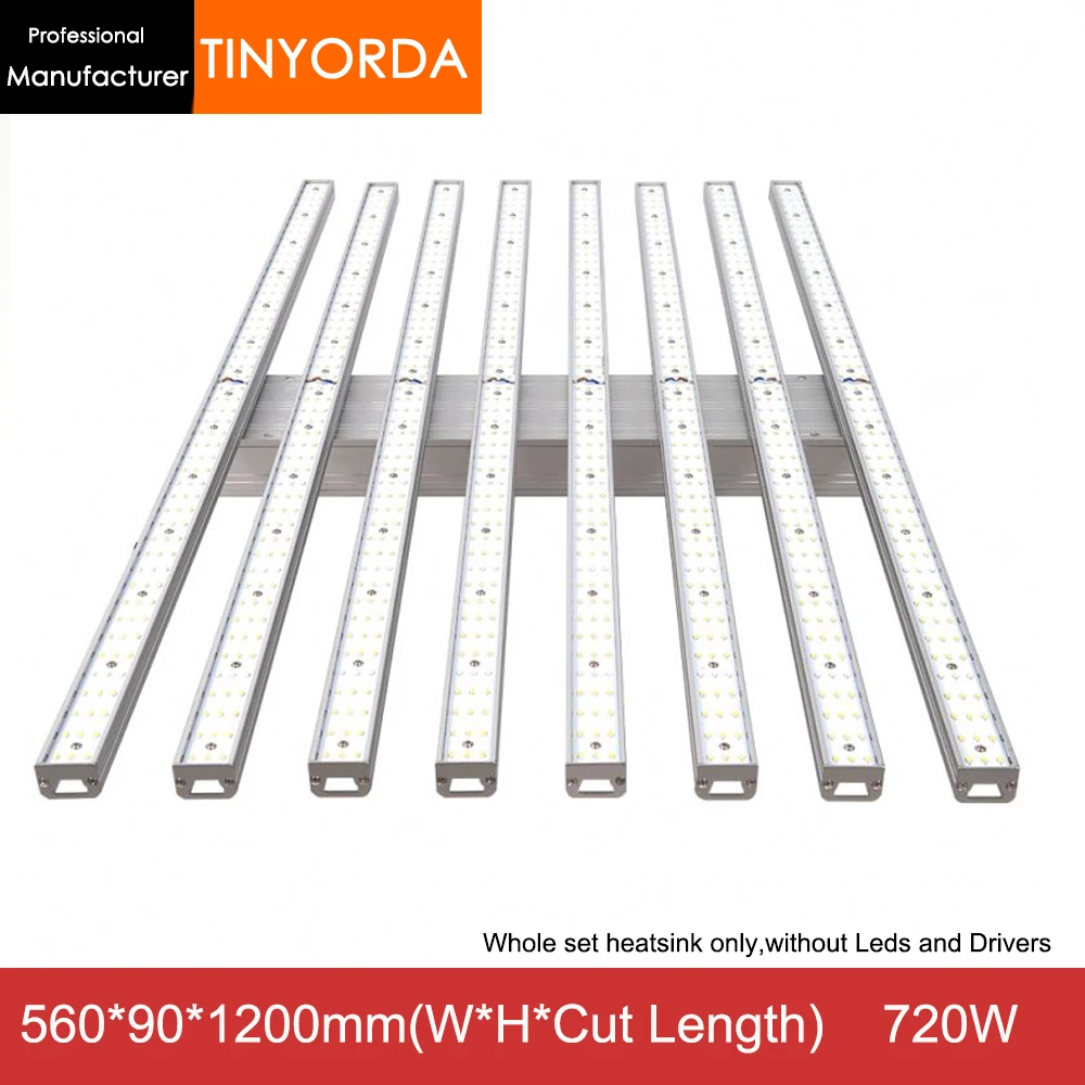 

Tinyorda TGL3526B 8 in 1 (1.2M Length) 720W Led Grow Light Housing Indoor Planting Light Profile [Professional Manufacturer]