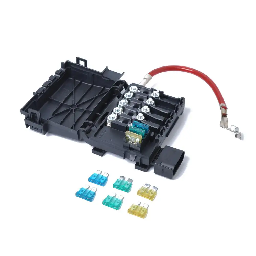 Adeeing Fuse Box Battery Terminal 1J0937550A for 1999-2004 VW Jetta Golf Mk4 Beetle Five-way car battery fuse box 32V r30