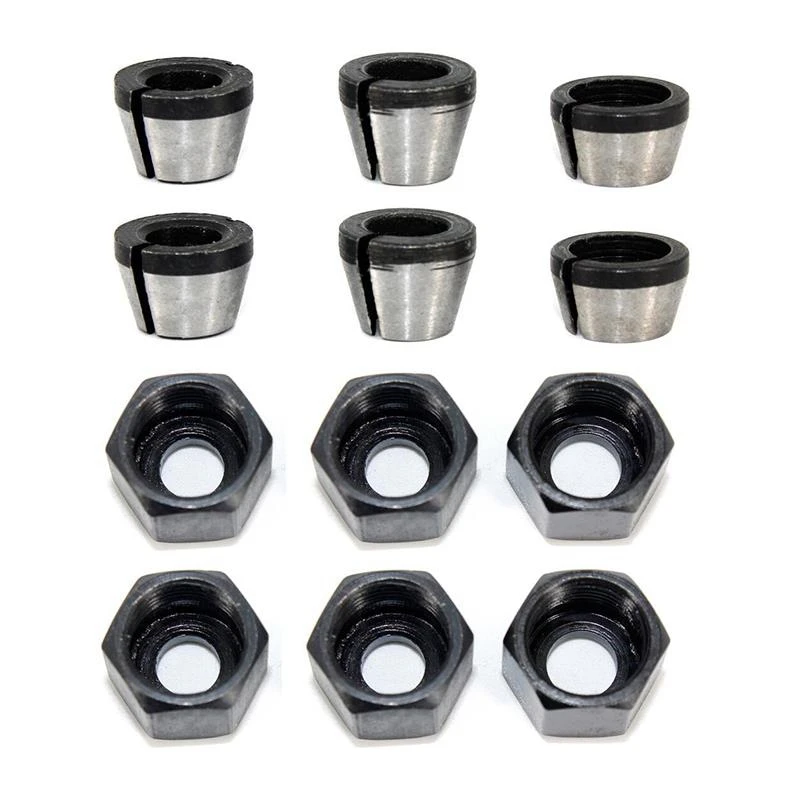 Big deal 6Pcs Router Collet Chuck High Precision Chucks Clamping