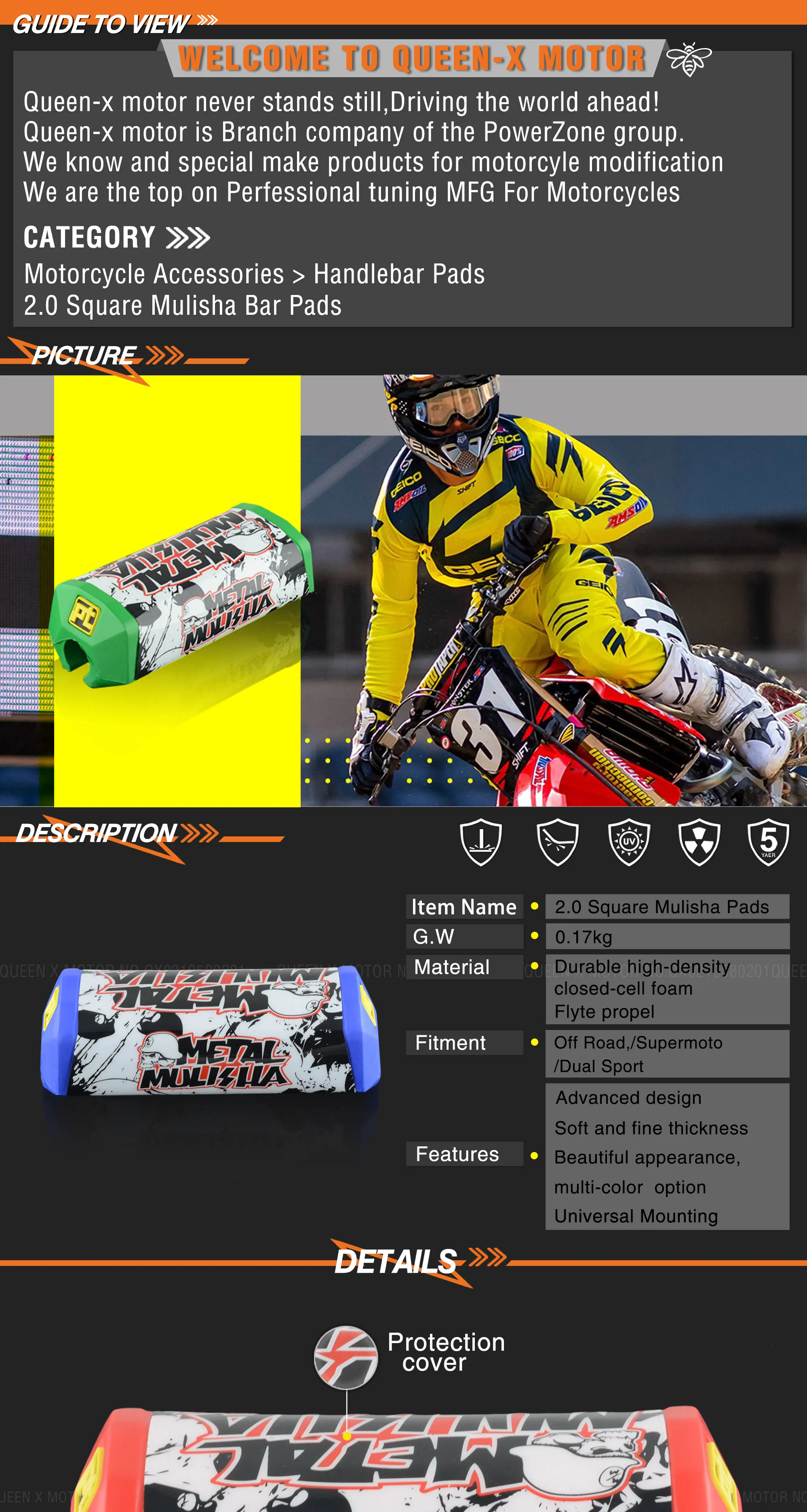 METAL MULISHA V2 груди Rrotector MX для руль для dirt pit bike трюк мотоцикл CRF YZF отл TTR KLX 200 225 230 250 400 650