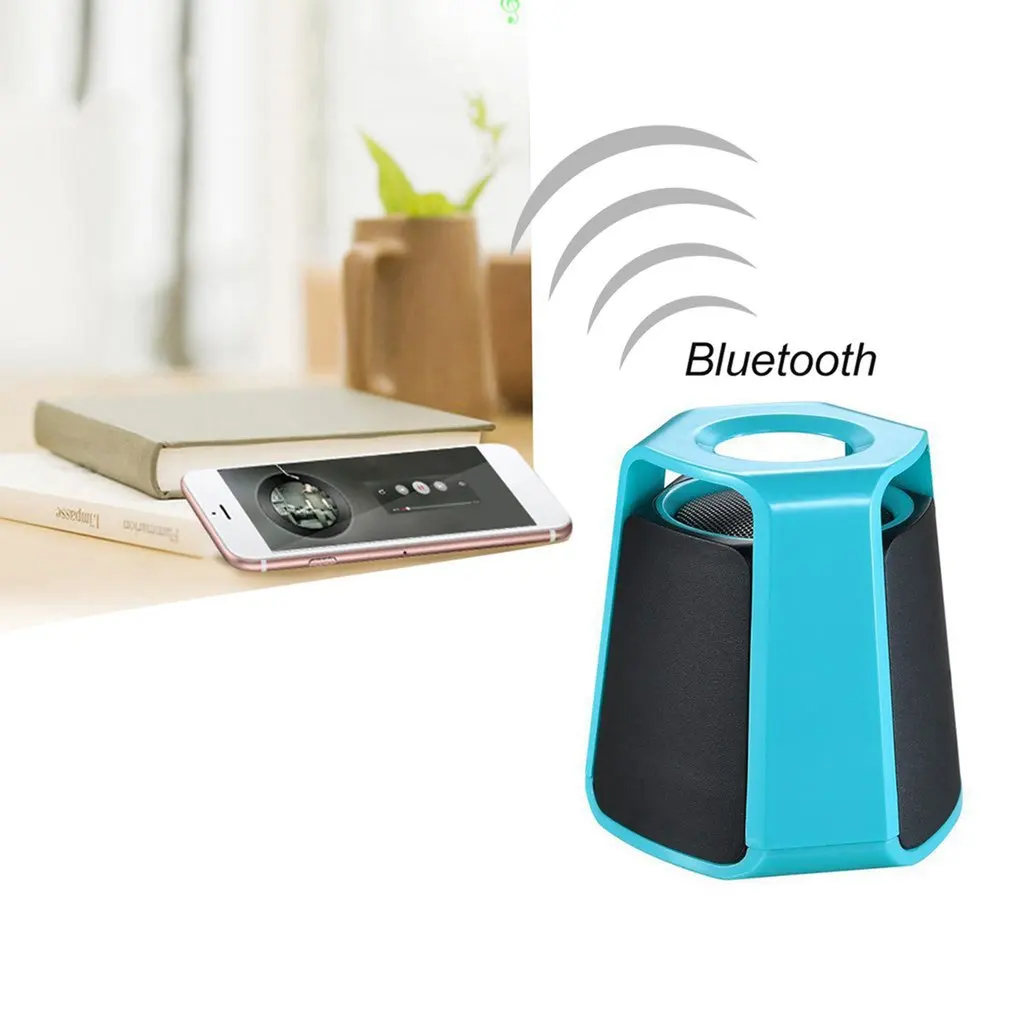 Мини Bluetooth динамик портативный маленький аудио сабвуфер беспроводная акустическая система круг громкой связи для наружного громкой связи