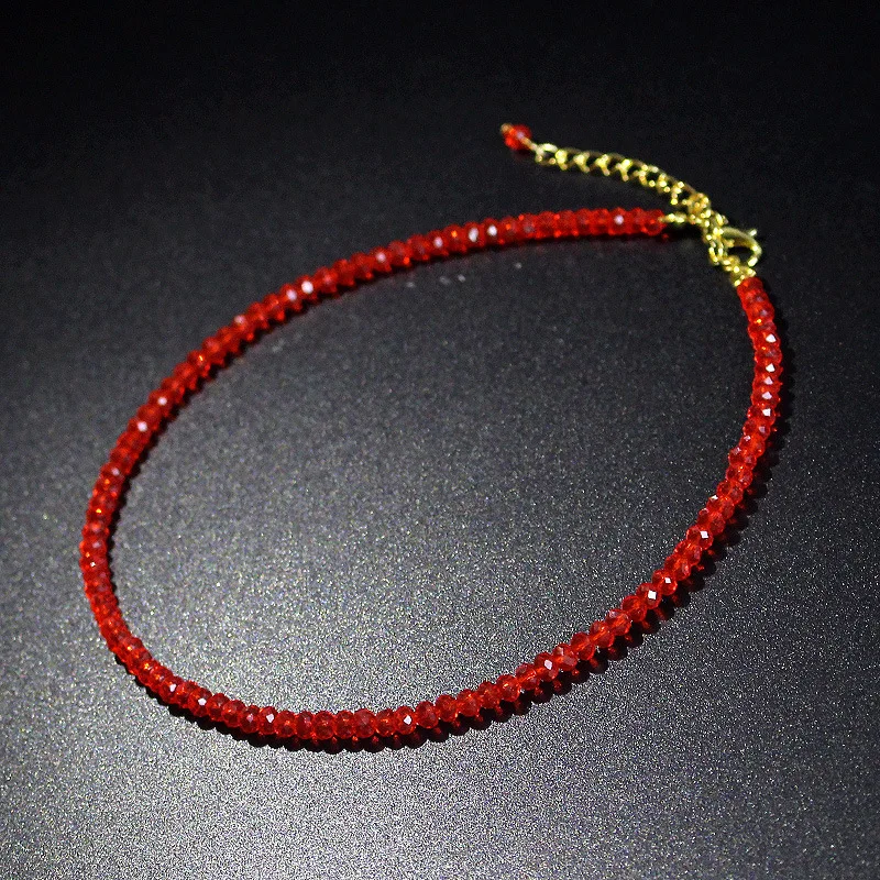Модное короткое ожерелье ручной работы с маленькими хрустальными бусинами, корейское простое женское колье, ожерелье для женщин, ювелирное изделие для женщин, колье