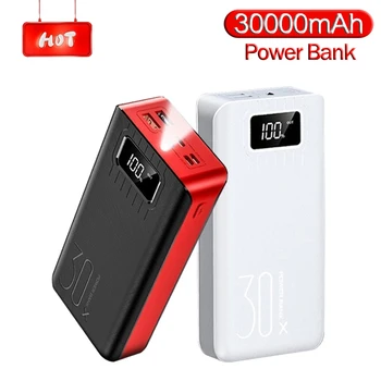 

Power Bank 30000mAh Type-C Micro USB Large Capacity LED Display Portable External Battery Charger For Smart Phones