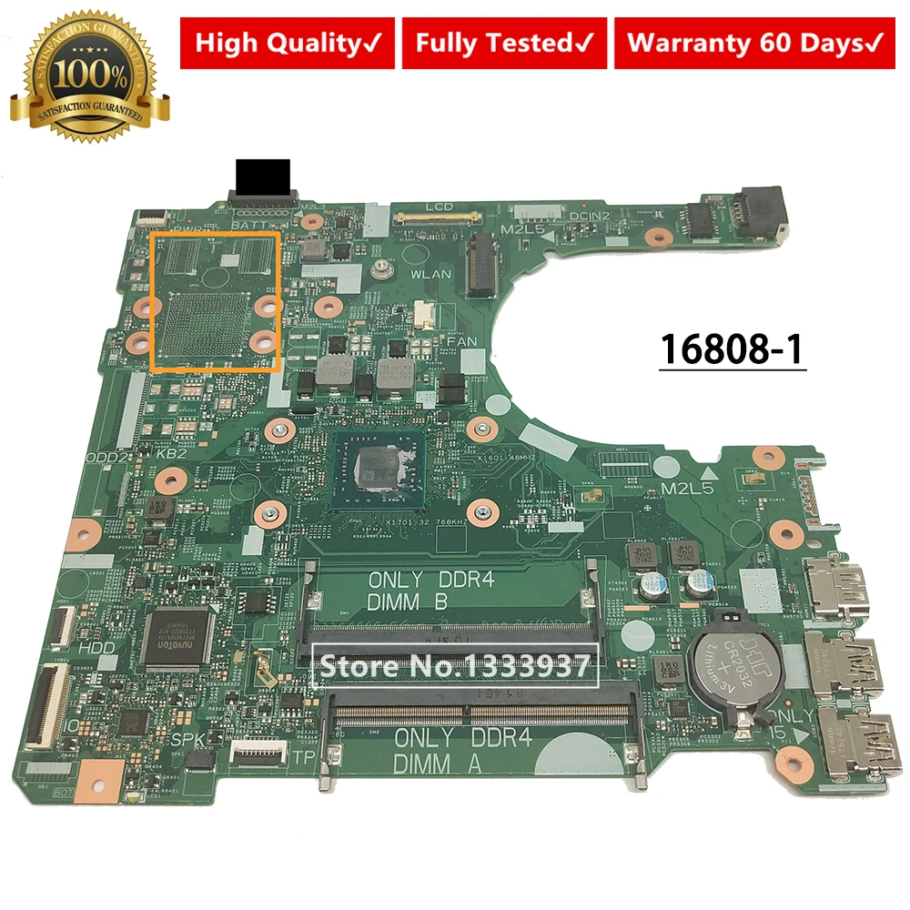 Материнская плата CN-0JCKNX 0JCKNX для DELL Inspiron 15 3565 14 3465 Материнская плата ноутбука 16808-1 395RH
