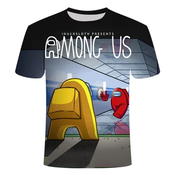 

Among US Online Multiplayer Social Deduction Game 2020 New Arrival T-Shirt Green Crewmate Impostor Crewneck Men Short sleeve