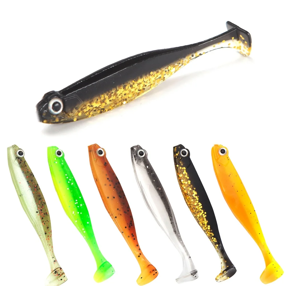 

8pcs Soft Bait Fishing Lure Swimbait 60mm 2g Artificiais Pesca Silicone Bait Wobbler Carp Lures Shad Worm Iscas