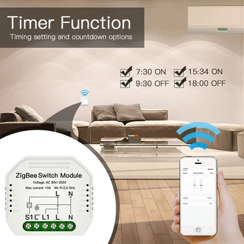 

New ZIGBEE3.0 Hide Breaker One Way Intelligent Switch Module APP Remote Control with Timer Function Compatible