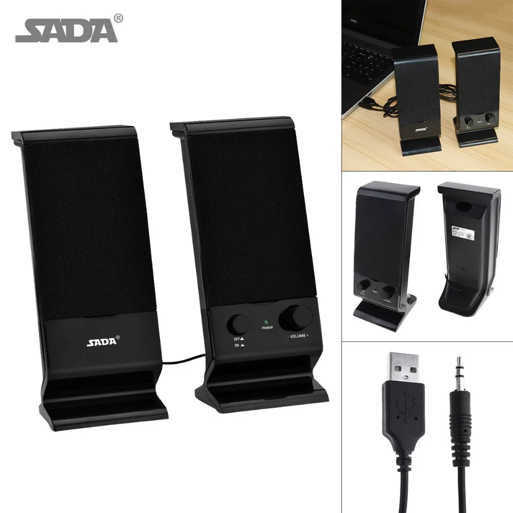 SADA D-203 3D стерео компьютерные колонки USB проводной мини комбинированный сабвуфер Портативный динамик s PC Динамик для телефона тв