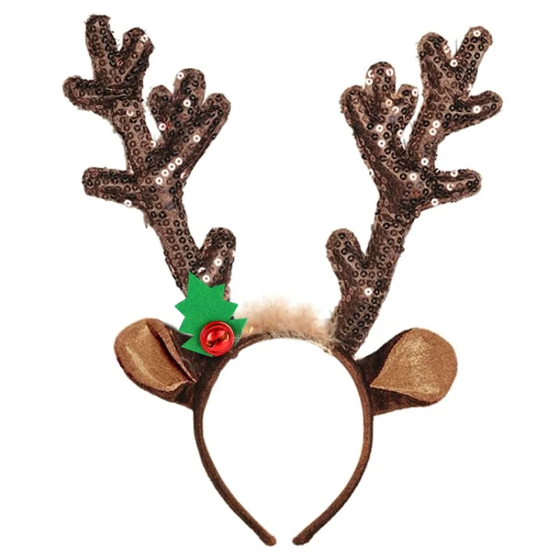 Рождественские повязки на голову, милые оленьи рога, обруч на голову, Костюмные принадлежности для рождественской вечеринки - Цвет: A6