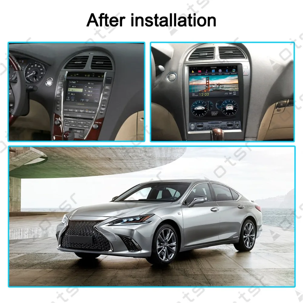 12," DSP Android 8,1 Tesla стиль gps навигация для Lexus ES ES200 ES240 ES300 ES350 2006+ Carplay мультимедийный плеер радио