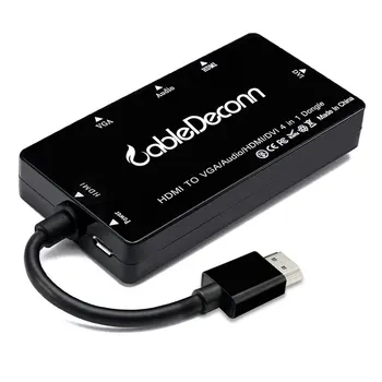 

Hdmi Quad Display Converter Hdmi Vga Dvi Connection Hdtv Cable Hd 4-In-1 Converter Connection D0407