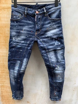 

NEW Men Jeans Ripped for Men Skinny DSQ D2 Jeans Pants Men Jeans Zipper Outwear Man Pants 1 order